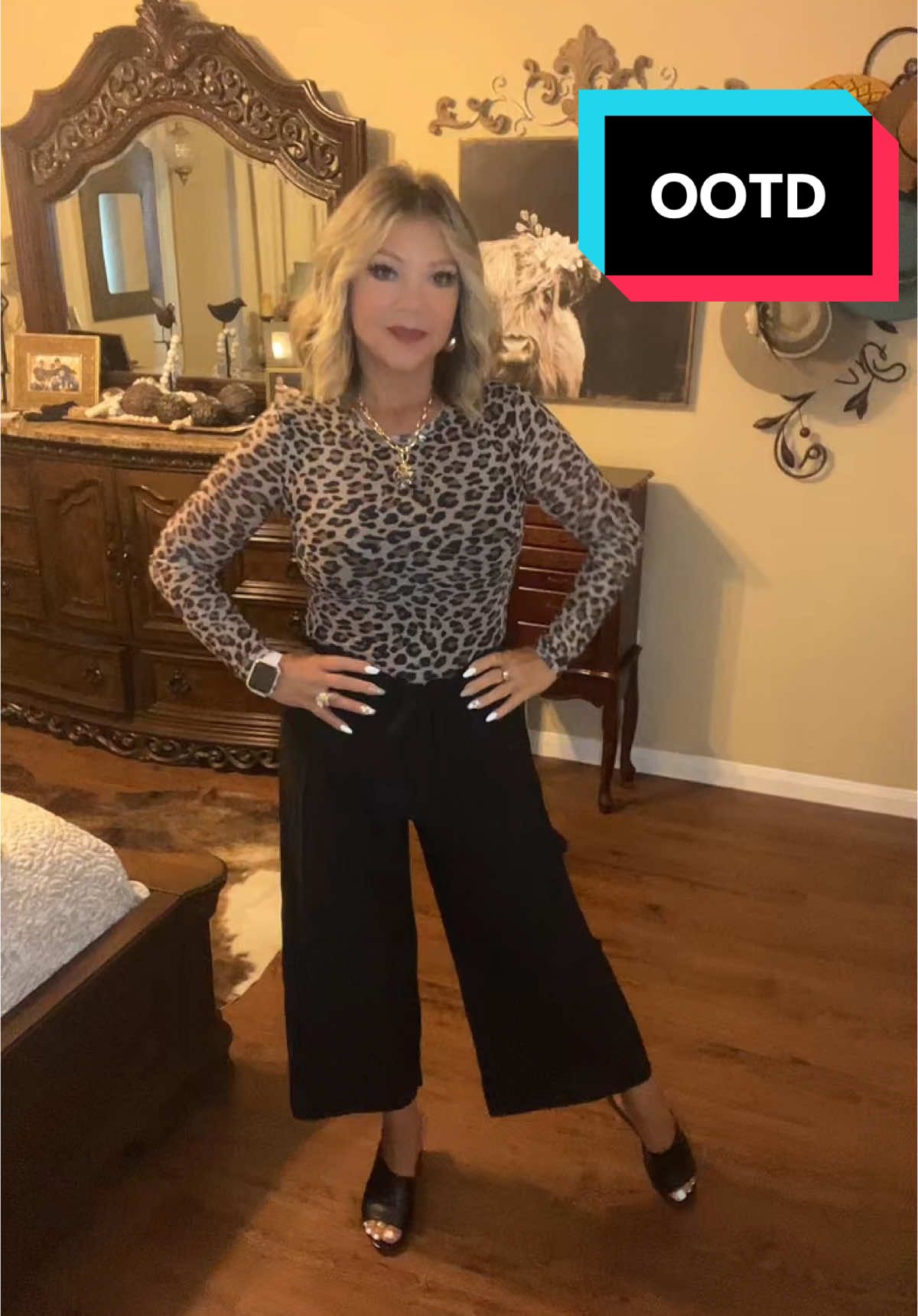 Outfit of the day!  This entire ensemble is brought to you by @Ross Dress for Less #fashionover50 #styleonabudget #cheetahprint #ross 