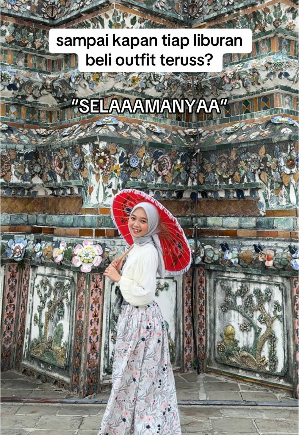 mana bisa liburan tanpa beli outfit😭 #thailandtravel #thailandhalaltour #thailandtrip #watarun #bangkok #khaoyaitrip #outfitideas #thailanoutfithijab #ootdhijab 