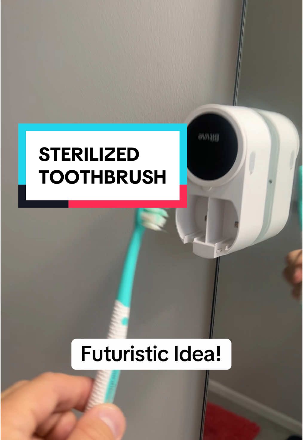What a GREAT idea. #toothbrushholder #toothbrush #uvsterilizer #teethcare #germs #toothbrushsterilizer #toothbrushing 