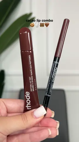 Cacao lip combo Lip liner - @Catrice Cosmetics 170 chocolate lover Lipgloss - @rhode skin espresso #autumnmakeup #autumnlips #lipcombo