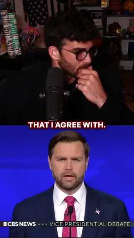 why are you agreeing with him?? #vpdebate #walz #vance #kamala #news #debate #politics #hasanabi