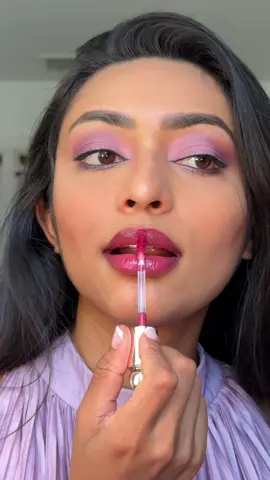 lip oils for the win 💜 @Rare Beauty lip oil in wonder #desi #browngirl #makeup #MakeupRoutine 