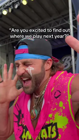@Bret Helton is ALL OF US rn 😆⁣ ⁣ Tune in LIVE tonight at 7PM on YouTube to find out where we’re bringing the party in 2025! ⁣ ⁣ #partyanimals #baseball #trending #savannahbananas #reveal