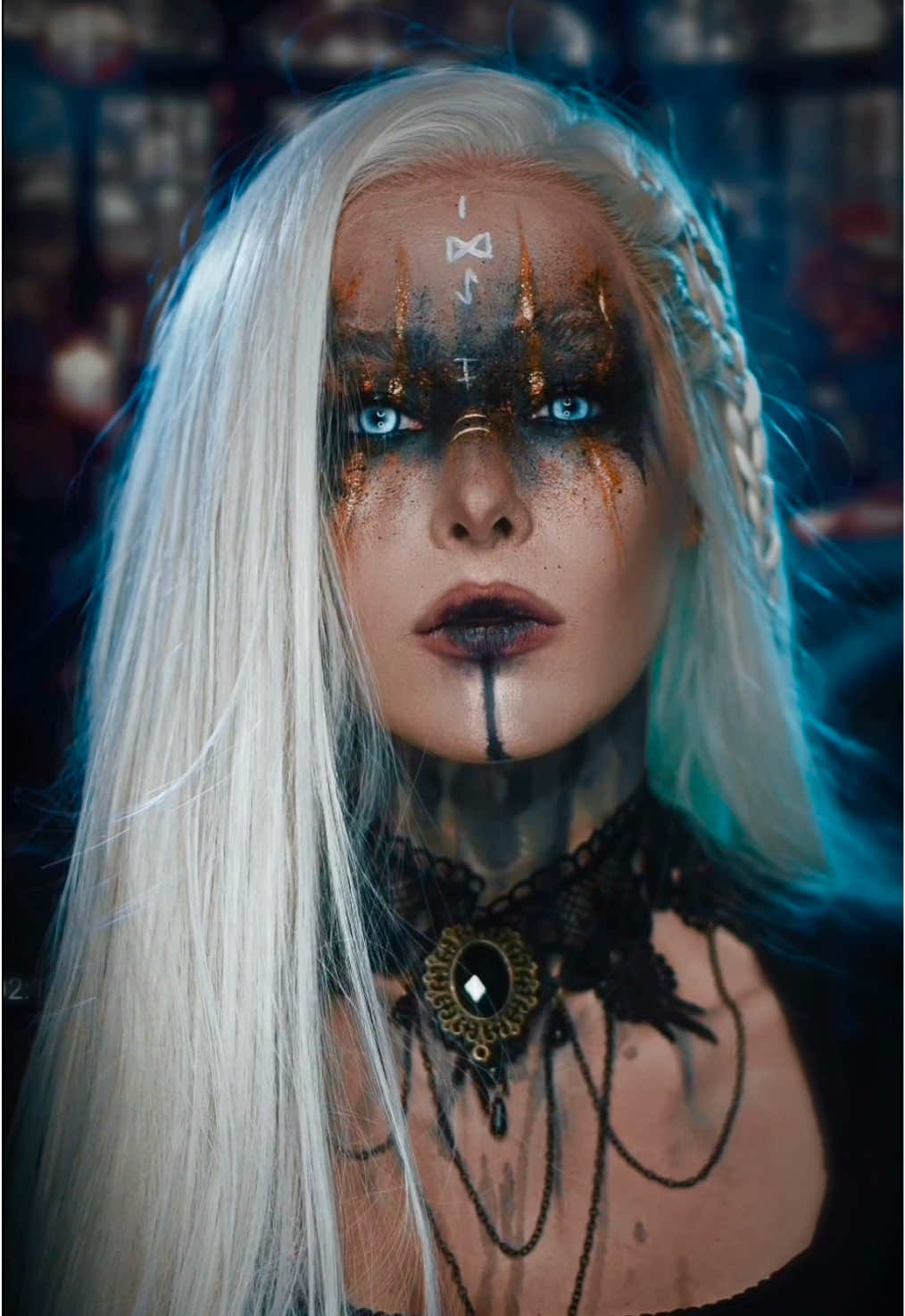 sempre parece que vai dar errado kkk #vikingmakeup #halloweenmakeup #fyp 