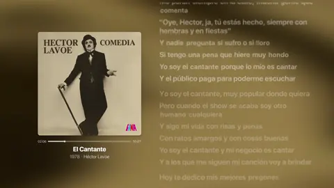 El Cantante #elcantante #hectorlavoe #fyp #parati #salsa #viraltiktok #salsaparaestados #lyricsvideos