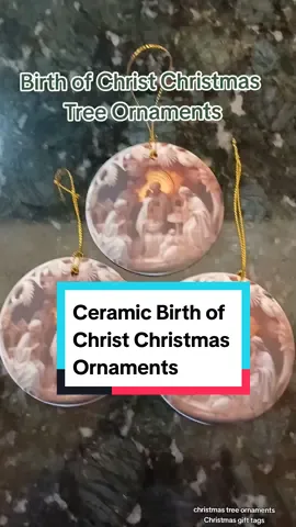 Birth of Christ Ceramic Christmas Tree Ornaments have limited stock! #christmasornaments 