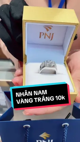 Trả lời @Hiền Trần Lên mẫu nhẫn nam vàng trắng 10k vừa nam tính, vừa tinh tế đây ạ☺️💖 #pnj #pnj79atranhungdaoqb #nhannam #namtrang 