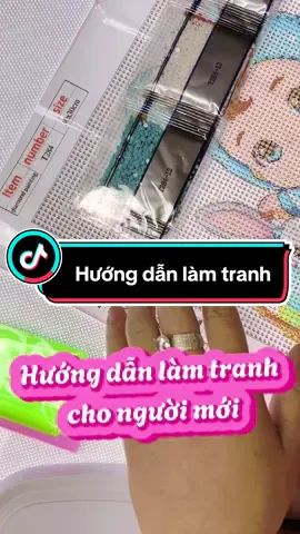 Các bước làm tranh đính đá cho người mới 😍☺️ #chauyennhi288 #tranh #tranhdinhda #vieclamtainha #xuhuong 