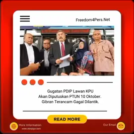 Putusan PTUN tentang Gugatan PDIP Ke KPU akan diputuskan. 10 Oktober 2024 mendatang. #berita #beritatiktok  #viraltiktok #fyp #pdip  #fypシ゚viral #ptun 
