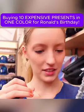 Buying 10 EXPENSIVE PRESENTS in ONE COLOR for Ronald's Birthday! #foryou #EXPENSIVE  #color #ronald # Birthday