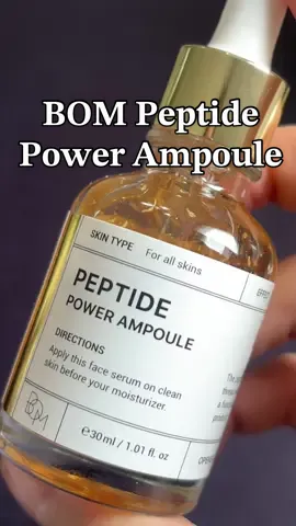 𝐁𝐎𝐌 𝐏𝐞𝐩𝐭𝐢𝐝𝐞 𝐏𝐨𝐰𝐞𝐫 𝐀𝐦𝐩𝐨𝐮𝐥𝐞 ⭐️💛 ชะวัยด้วยเปปไทด์ 5 ชนิด ที่ทำงานร่วมกับทองคำบริสุทธิ์ 24k ที่จะช่วยให้ผิวยืดหยุ่น ฟื้นฟูให้ผิวแข็งแรง นอกจากนี้ยังมีสารสกัด สารหมัก4ชนิด และกรดอะมิโนอีก17 ชนิด  #skincareroutine #peptide #เปปไทด์ #24kgold #ทองคํา #มาร์คทองคํา24k #ชะลอวัย #antiaging #bom #beautyofmajesty #bomthailnd 
