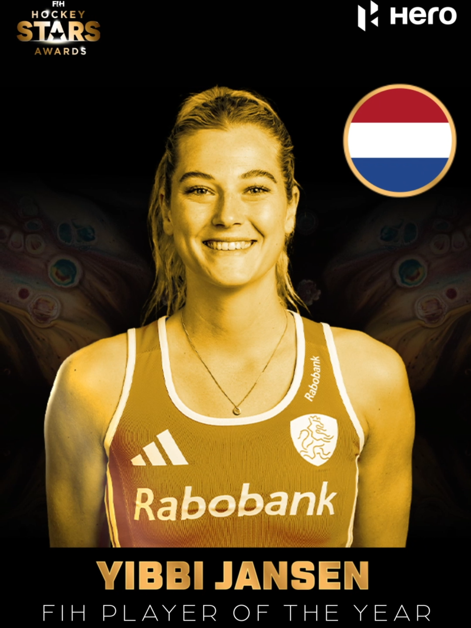 Vote for your hero! #PlayerOfTheYear  Nominee: Yibbi Jansen  Category: FIH Player Of The Year  Submit your vote on www.starsawards.hockey #Hockey #HockeyInvites #HockeyStarsAwards #Netherlands
