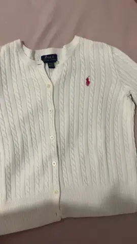 Ralph Lauren cardigan white M #fypシ゚viral #foryoupage #poloralphlauren #ralphlauren #oldmoneyoutfits 