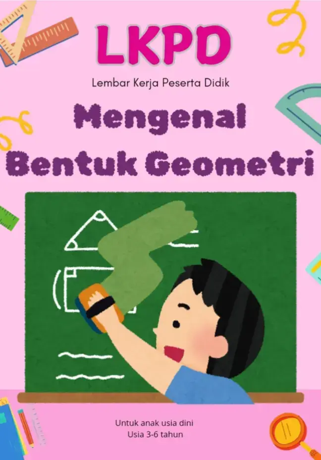 LKPD anak Paud Mengenal bentuk geometri  #fyp #worksheetsforkids #lkpd #anakpaud 