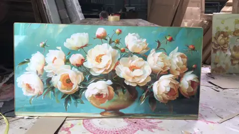Tranh bình hoa nghệ thuật nền xanh tao nhã - Tranh decor nhà sang trọng #xuhuongtiktok #tranhtreotuong #trend #tranhtreo #decor #trending #tranhdecor #tranhtreophongkhach #deco #decoration #PHDecor 