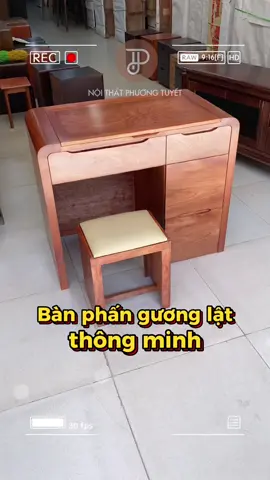 Lâu rồi mới làm lại mẫu bàn phấn gương lật thông minh, ai yêu em nó không ạ ☺️ #NộithấtPhươngTuyết #bantrangdiem #banphan #bantrangdiemthongminh #đồgỗtựnhiên #noithat 