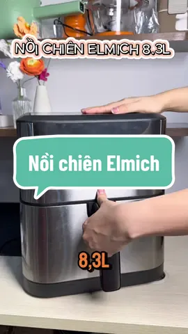 Nồi chiên không dầu, 8,3L khá to nha #noichienkhongdau #noichienemich #viral_video #elmich 