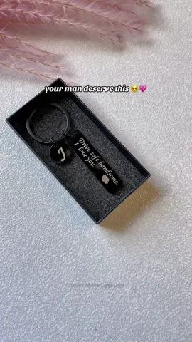 w/ his Initial ✨ #drivesafekeychain #keychain #giftideas 