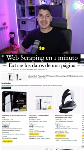 ¿Quieres transformar una web a JSON? Por ejemplo, para recuperar los precios de los productos de una tienda y crear una API con eso. A esta técnica se le llama web scraping y es muy útil para obtener datos de una página que no tiene API. Yo lo he usado muchas veces para revisar el contenido automáticamente de una página y recibir un aviso cuando cambia. Pero es una técnica que también usa, por ejemplo, Google a la hora de indexar páginas. Ahora con este tutorial ya sabes qué código necesitas para hacerlo con JavaScript. ¡Si te gusta este tipo de tutoriales, deja tu ❤️ para que pueda seguir creando más! Y deja un comentario en qué página lo usarías. #programador #programacion #programadores #software #informatica