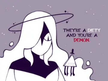 So actually was about to animate it sorta kinda ahahaha Some Null and Bill angst. Bill can’t help but want to be the best person of himself for them, but  at the same time he can’t help but think he’s not as perfect as them. #billcipher #billchipher #ocxcanon #gravityfalls 