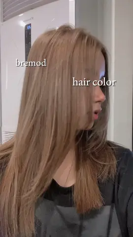 finally achieved the silky milktea ash brown hair color #bremod #milktea #ashbrown #haircolor 