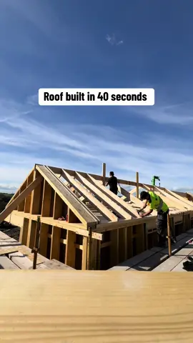 Slapping a little roof togterher in 40 seconds #carpenter #builder #carpentry #newbuild #hammer #nail #saw #framing #roofing #fyp #construction 