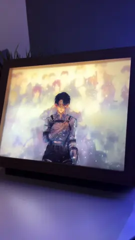 El poderosisimo Levi Arckeman.. 🥺#leviarckerman #arckeman #atackontitan #shingekinokyojin #ataquealostitanes #erenjeager #mikasaackerman  Este cuadro lightpainting de ataques a los titanes del personaje Levi Arckeman es perfecto para la decoracion de tu hogar, para todos los fanes Otaku y no Otakus de la serie. 