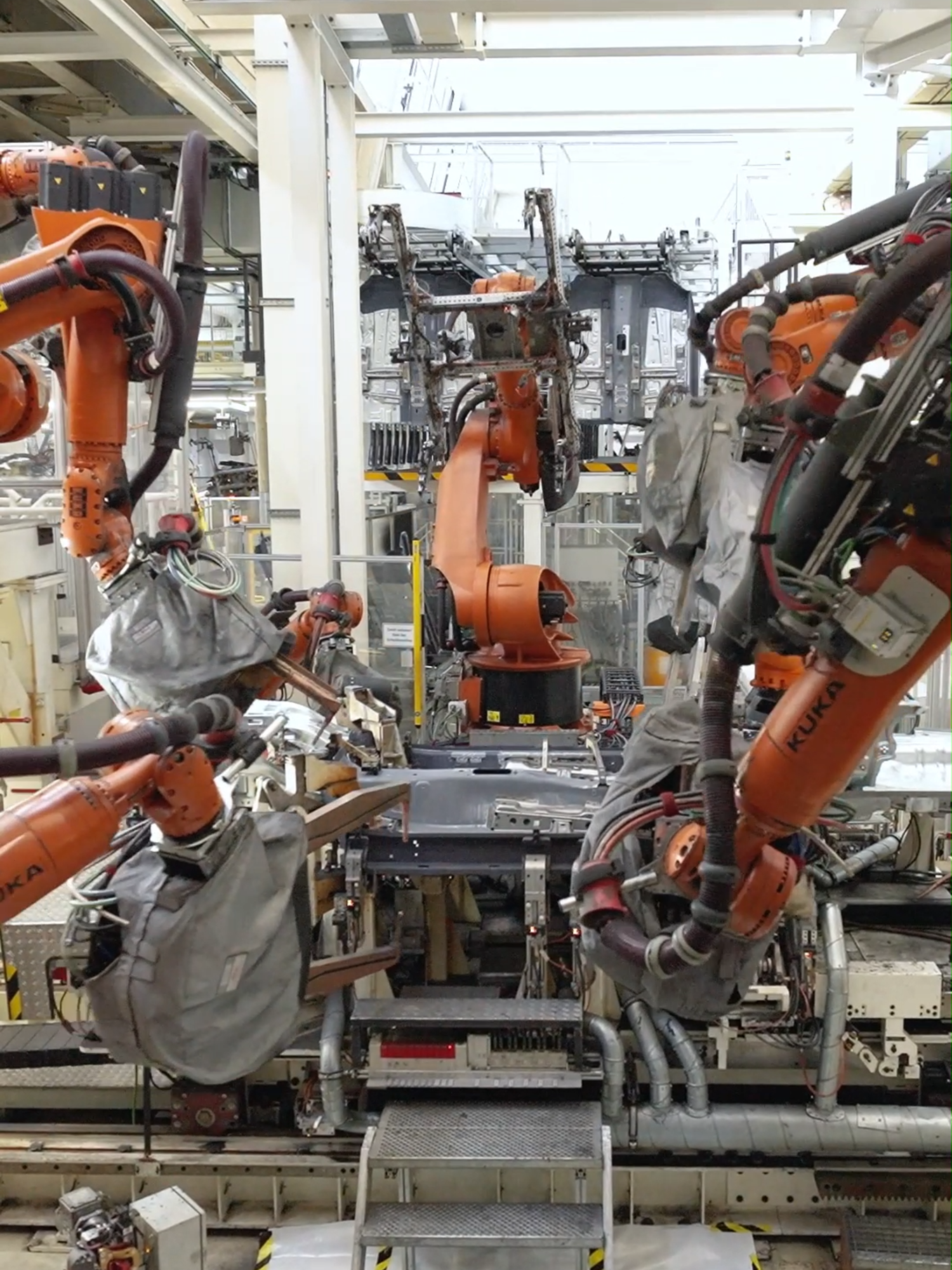 ROBOTS AT WORK - The Volkswagen Production Wolfsburg Plant in 2024