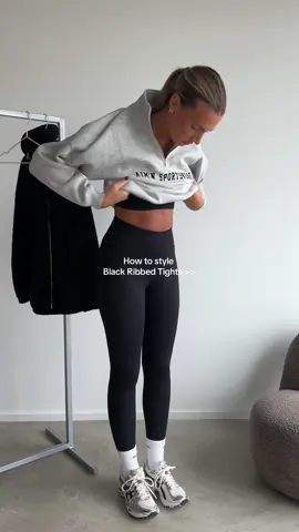 Styling our Black Ribbed faves 🖤 #aimn #aimnsportswear #fallstyle #leggings #tights #fitcheck #OOTD #styling #fyp #viraltiktok 