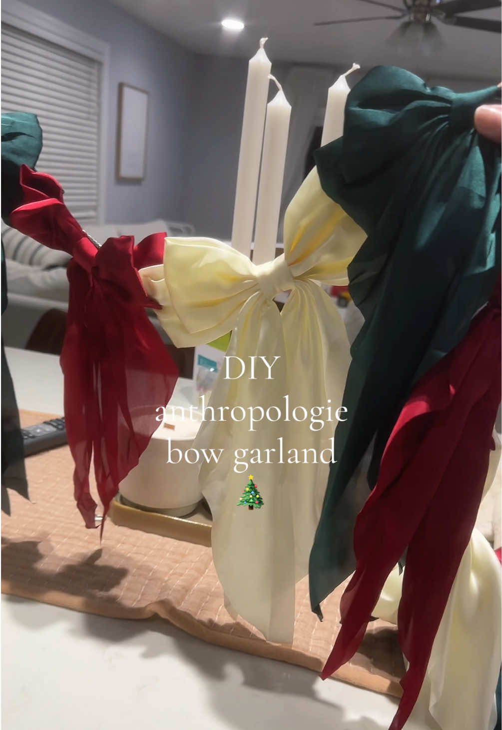 I love a good diy for only $25 not $128 😍🎄  #decor #christmas #DIY #anthropologie #garland #santa #holiday #winter #fall #seasons #momtok #diyproject #duet #decoration 