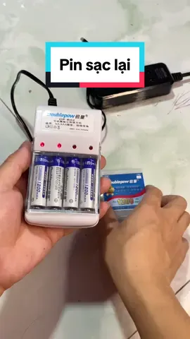 Bộ sạc pin kèm theo 4 viên pin sạc lại #pin #lithium #pinsaclai #bosacpin #cellpin #xuhuongtiktok 