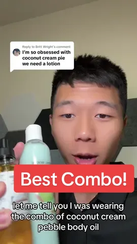 Replying to @Britt Wright The coconut cream pie body oil and pistachio dream body lotion smell soooo good together! You need them!! #bodyoil #bodyoilsforwomen #skincareessentials #lotion #skincare #coconutcreampie #vanillagirl #vanillaperfume 