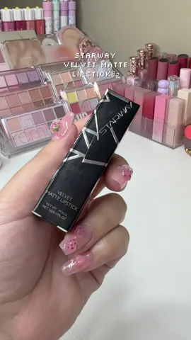 ✨These lipsticks are too pretty to use!🎀💄 Swatching @starway_official @STARWAYCOSMETICS Velvet Matte lipsticks  #starway #lipstick #beauty #chinesebeauty #chinesemakeup