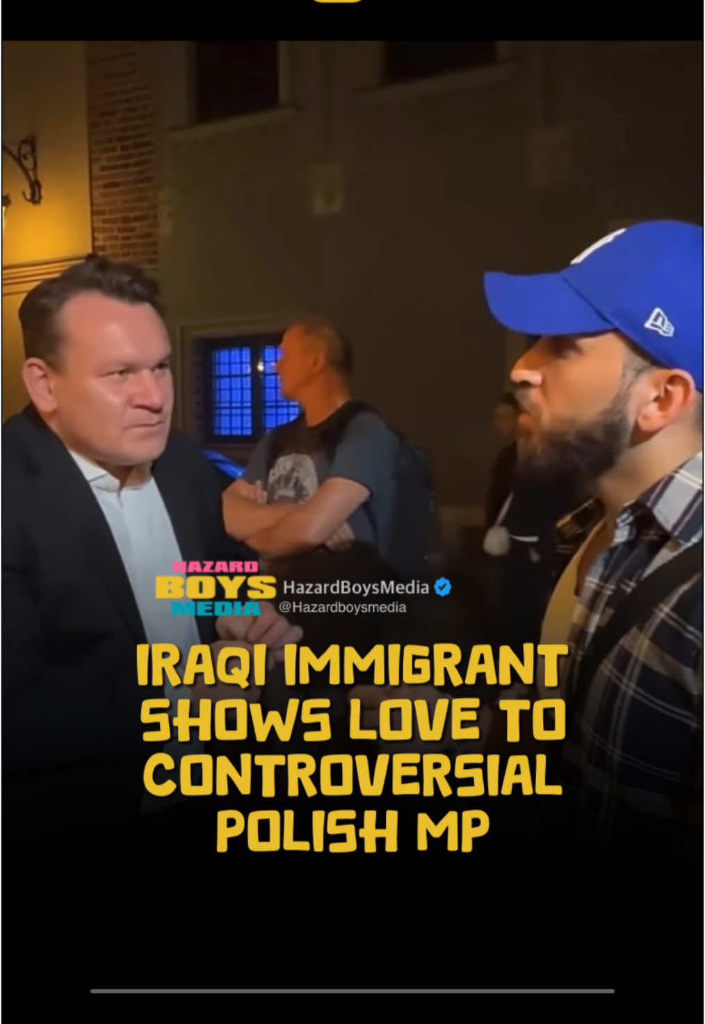 Iraqi immigrant shows love to controversial polish MP #polish #iraq #immigrant #Love #fyp #hazardboys