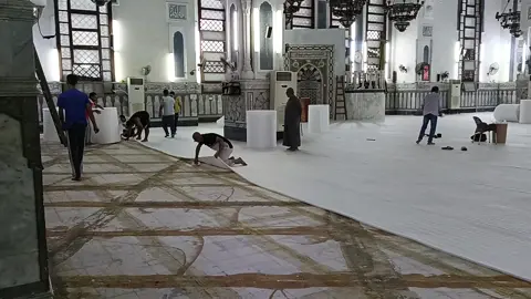 بسم الله ما شاء الله  تم تركيب فرش سجاد  مسجد المجمع الاسلامي ببور فؤاد بورسعيد
