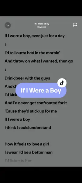 If I Were a Boy🎶 by: Beyoncé #lyrics #spotify #kantakamuna🎤🎶 #oooooomerr_ #fyp 