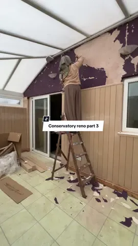 Conservatory reno pt3 ✨ #DIY #conservatory #renovation #conservatorymakeover 