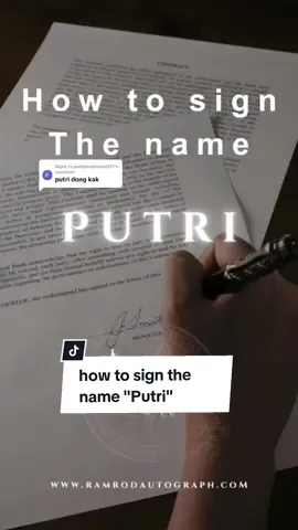 Replying to @putripuspitasari217  how to sign the name of 