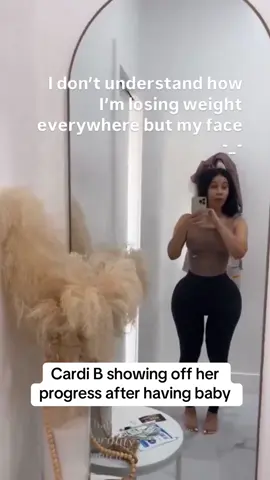 Cardi B showing off her progress after having baby 🙌