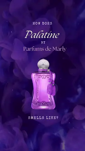 Let’s talk about the new Parfums de Marly scent Palatine 💜 A sophisticated woody floral scent with notes of mandarin, bergamont and violet in the opening and creamy sandawood in the base. . . . . #scentreview #parfumsdemarly #palatine #purple #fragrancetiktok #perfumereview #purpleasthetic #fyp