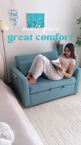 Transform your space with this 3-in-1 Convertible Sofa Bed. A sofa, lounger, and sleeper in one, complete with 2 pillows and an adjustable backrest. Ideal for small spaces.🔎 Search duf7968 on Temu for this amazing product! #Temu #TemuFinds