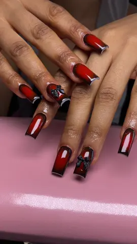 Red ❤️ X Black 🖤 never looked this stunning 🔥 #clawzbylota #abujanailtech #gwarimpanailtechnician #fyp #redandblack #hallowen #explore #nigeria #nailart #acrylicnails #airbrushart 