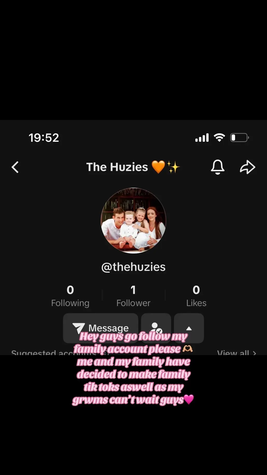 Go follow my family account xx #foryou #viral #newchapter #familyaccount #excitingannouncement 