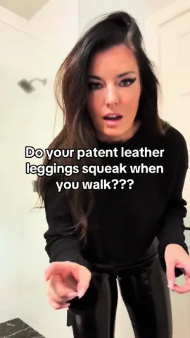 Do your patent leather leggings squeak when you walk?? I am going to change your life!! #yourewelcome #patentleather #pleather #leggings #fashionhacks #tts #tiktokshop 