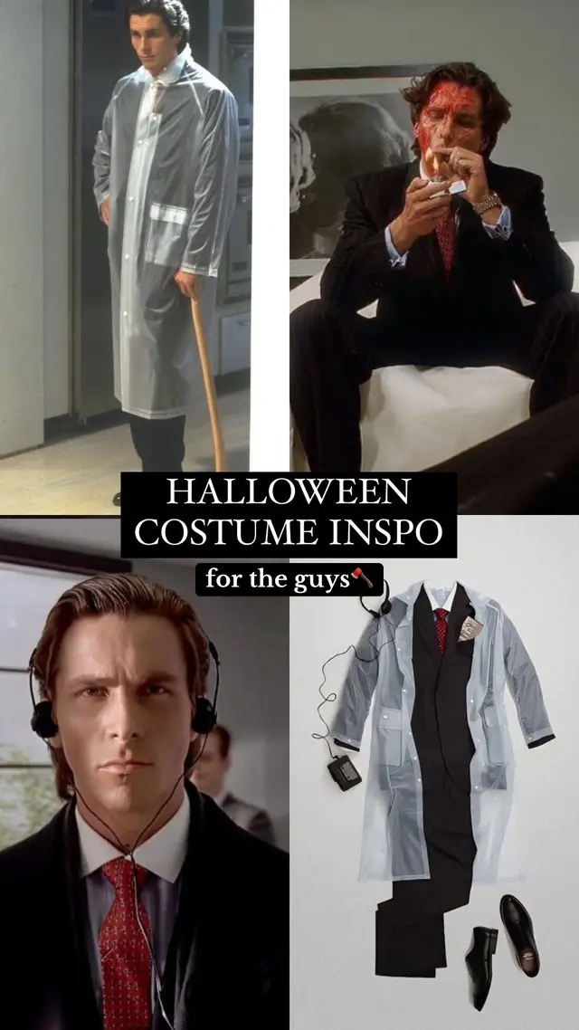 More of these soon! 🎃🤵🪓 #halloween #costume #patrickbateman #guyscostumes I have a girl version too which is a bit more feminine if anyone wants it