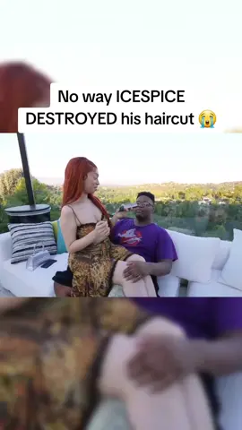 No way ICESPICE DESTROYED his haircut #n3on #n3onclips 