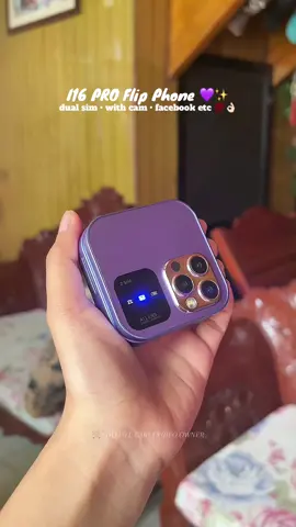 MINI I16 Pro FLIP PHONE 💜✨ #I16Pro #I16 #miniphone #flipphone 