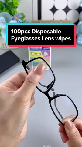 100pcs Disposable Eyeglasses Lens wipes #eyeglasswipes #foryou #fyp 