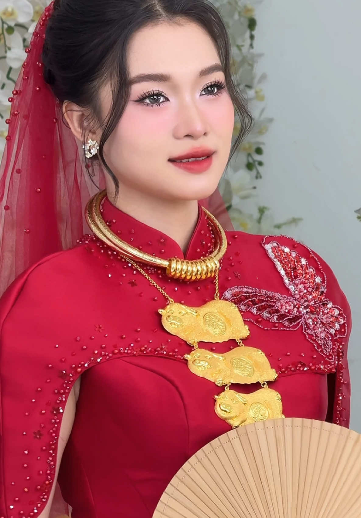 Cô dâu áo dài đỏ  #Rosamakeupartist #makeupcodau  #Makeupcantho #Makeupaodai #trend #xuhuong #65cantho #codaumientay #pfy #codauaodai #fpt