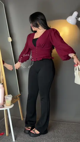 Rekomendasi blouse wanita kekinian 😍💗 dipaduin cutbray scuba 🥰 #atasanwanita #blouse #cutbray 